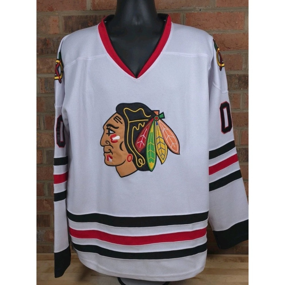 Clark Griswold Chicago Blackhawks Hockey Jersey Christmas Vacation Size Large